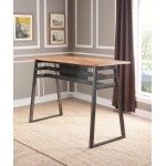 ACME Scarus Bar Table, Natural & Gunmetal