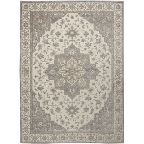 Kathy Ireland Grand Villa KI80 Area Rug, Light Grey, 5'3" x 7'3"