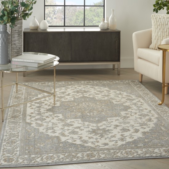 Kathy Ireland Grand Villa KI80 Area Rug, Light Grey, 5'3" x 7'3"