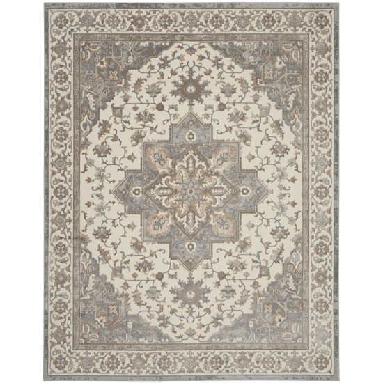 Kathy Ireland Grand Villa KI80 Area Rug, Light Grey, 8' x 10'