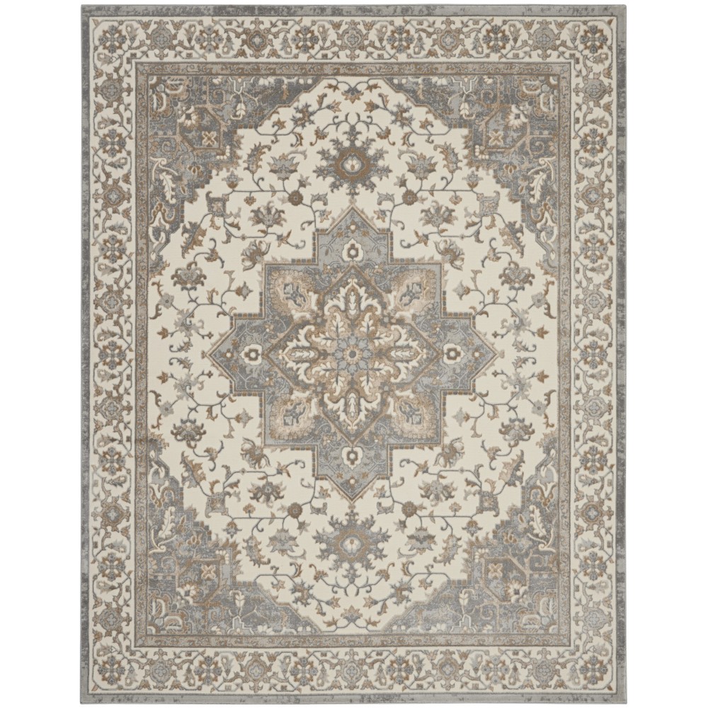 Kathy Ireland Grand Villa KI80 Area Rug, Light Grey, 8' x 10'