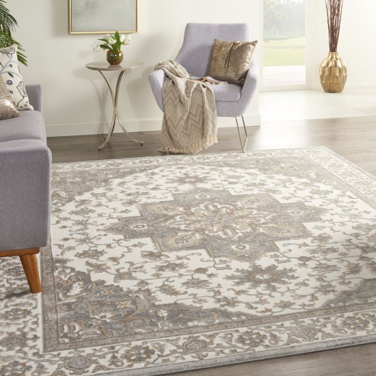 Kathy Ireland Grand Villa KI80 Area Rug, Light Grey, 8' x 10'