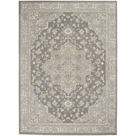 Kathy Ireland Grand Villa KI80 Area Rug, Silver/Grey, 5'3" x 7'3"