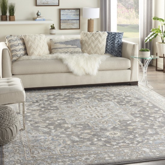 Kathy Ireland Grand Villa KI80 Area Rug, Silver/Grey, 8' x 10'