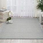 Kathy Ireland Home River Brook KI809 Area Rug, Light Blue/Ivory, 7'9" x 9'9"