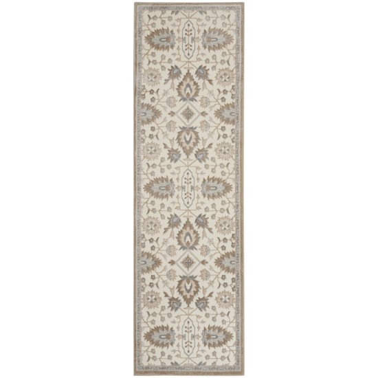 Kathy Ireland Grand Villa KI81 Runner Rug, Beige, 2'3" x 7'3"