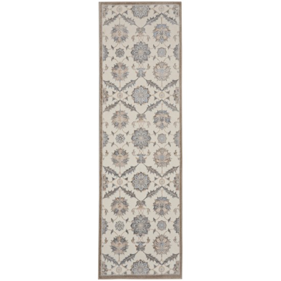 Kathy Ireland Grand Villa KI82 Runner Rug, Cream, 2'3" x 7'3"