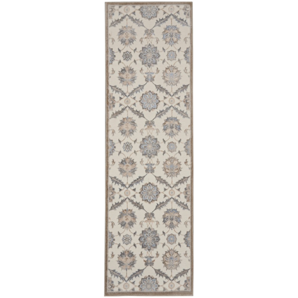 Kathy Ireland Grand Villa KI82 Runner Rug, Cream, 2'3" x 7'3"