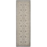 Kathy Ireland Grand Villa KI83 Runner Rug, Light Grey, 2'3" x 7'3"