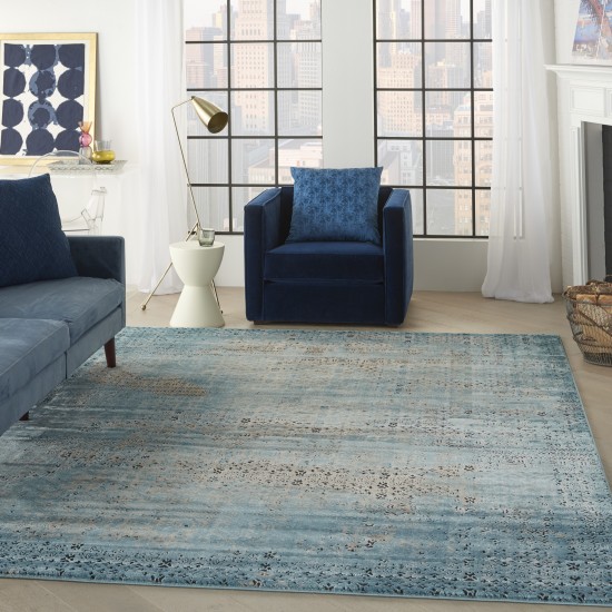 Nourison Karma KRM01 Area Rug, Blue, 7'10" x 10'6"