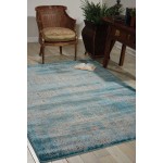 Nourison Karma KRM01 Area Rug, Blue, 9'3" x 12'9"