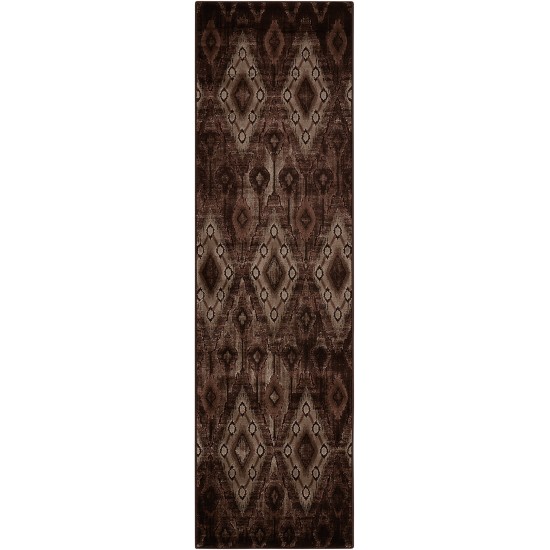 Nourison Karma KRM02 Runner Rug, Chocolate, 2'2" x 7'6"