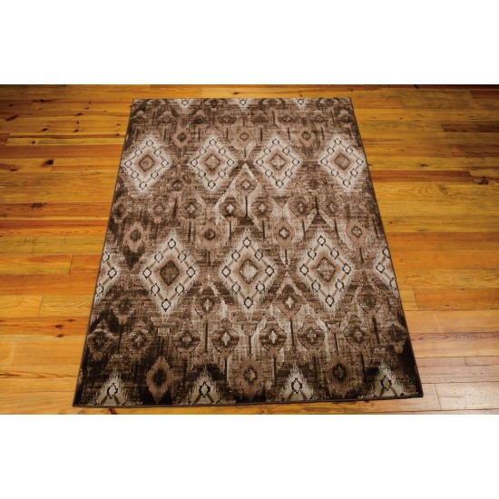 Nourison Karma KRM02 Area Rug, Chocolate, 3'9" x 5'9"