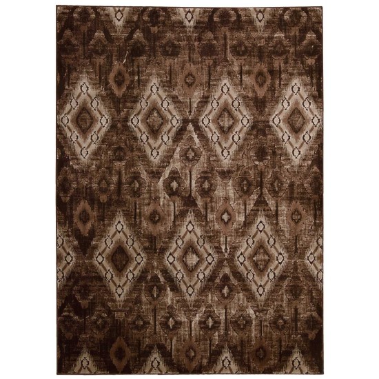 Nourison Karma KRM02 Area Rug, Chocolate, 5'3" x 7'4"