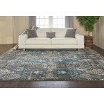 Nourison Karma KRM04 Area Rug, Blue, 7'10" x 10'6"