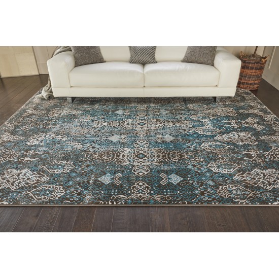 Nourison Karma KRM04 Area Rug, Blue, 7'10" x 10'6"