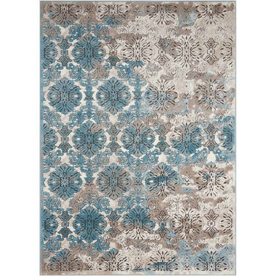 Nourison Karma KRM05 Area Rug, Ivory/Blue, 7'10" x 10'6"