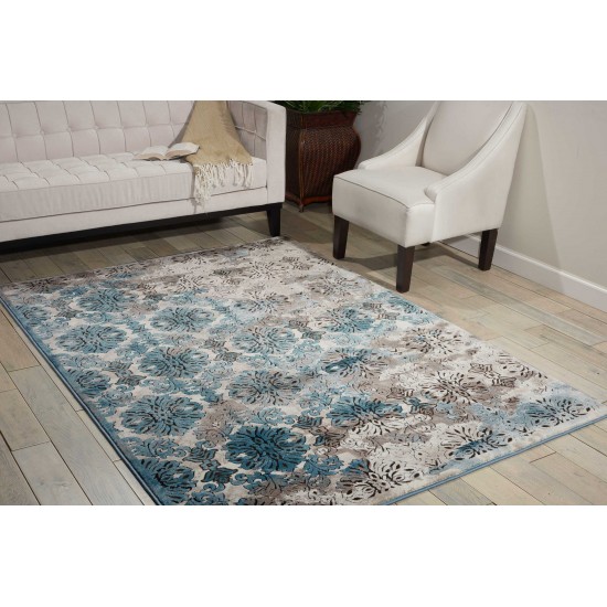 Nourison Karma KRM05 Area Rug, Ivory/Blue, 7'10" x 10'6"