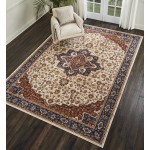 Nourison Lagos LAG01 Area Rug, Cream, 8'3' x 11'6"