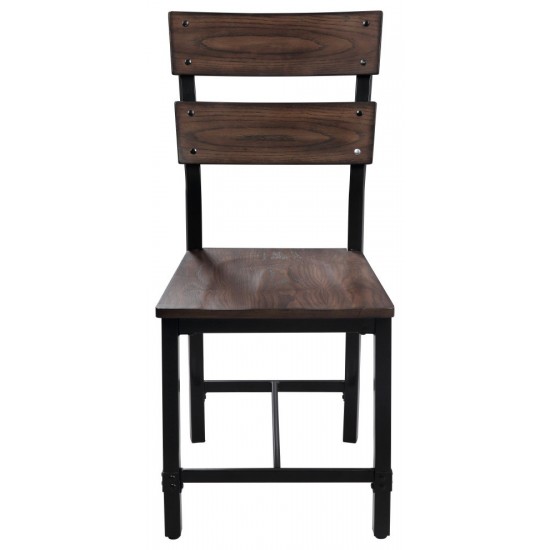 ACME Mariatu Side Chair (Set-2), Oak (2Pc/1Ctn)