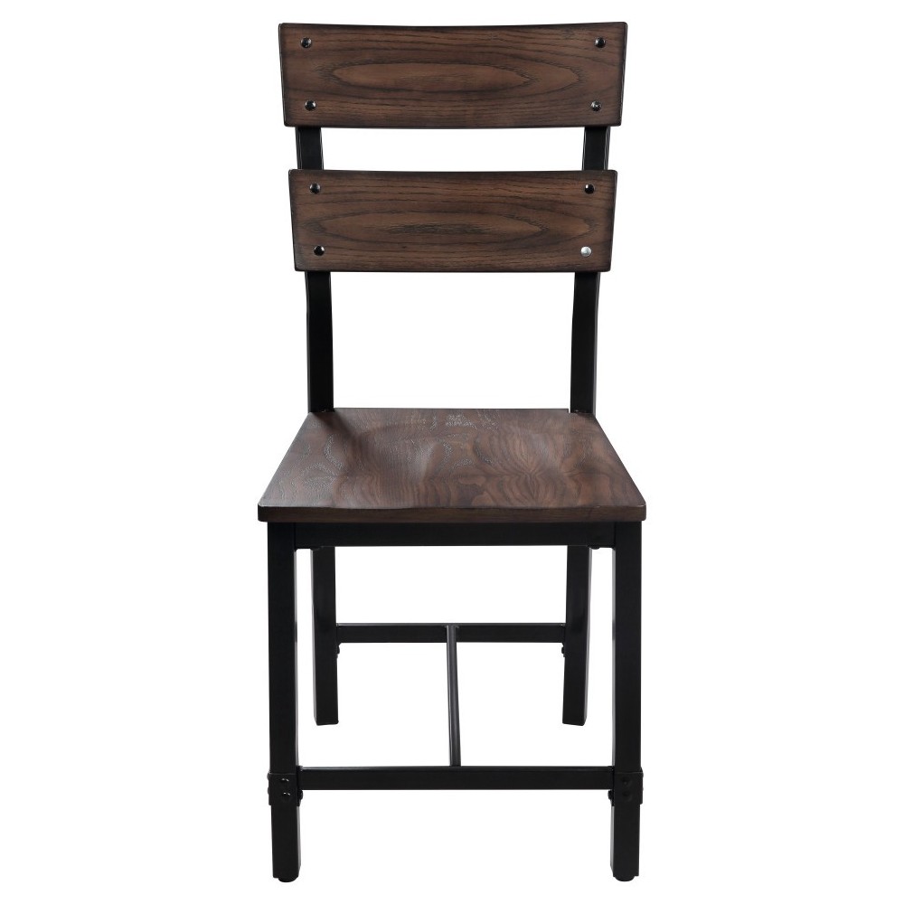 ACME Mariatu Side Chair (Set-2), Oak (2Pc/1Ctn)