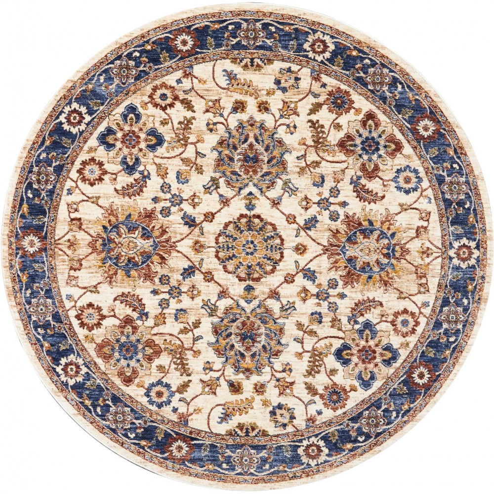 Nourison Lagos LAG04 Area Rug, Cream, 5' x Round Nourison Lagos LAG04 Area Rug, Cream, 5' x Round