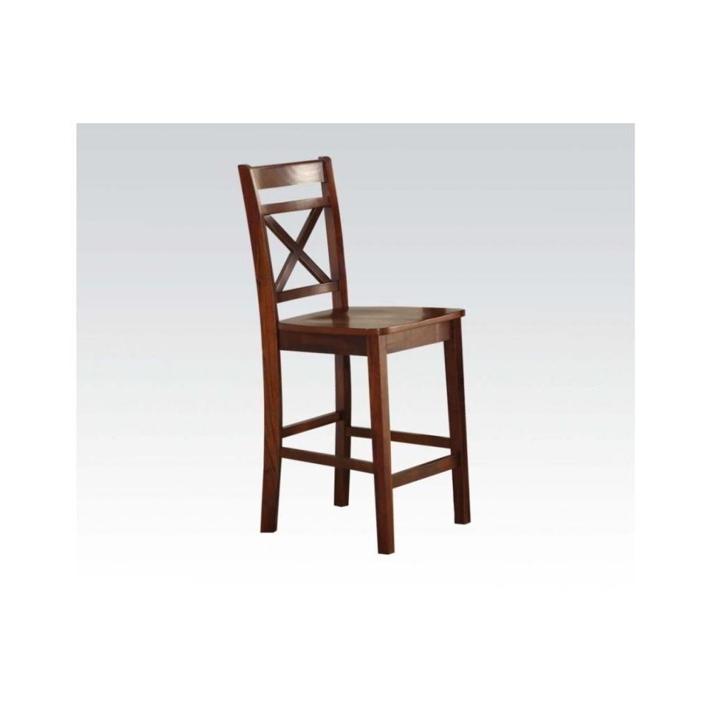 ACME Tartys Counter Height Chair (Set-2), Cherry