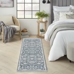 Nourison Lennox LEN01 Runner Rug, Blue/Ivory, 2'2" x 7'6"