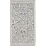 Nourison Lennox LEN01 Area Rug, Grey/Ivory, 2'3" x 3'9"