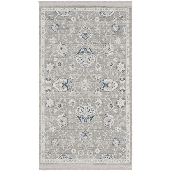 Nourison Lennox LEN01 Area Rug, Grey/Ivory, 2'3" x 3'9"