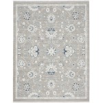 Nourison Lennox LEN01 Area Rug, Grey/Ivory, 7'10" x 9'10"