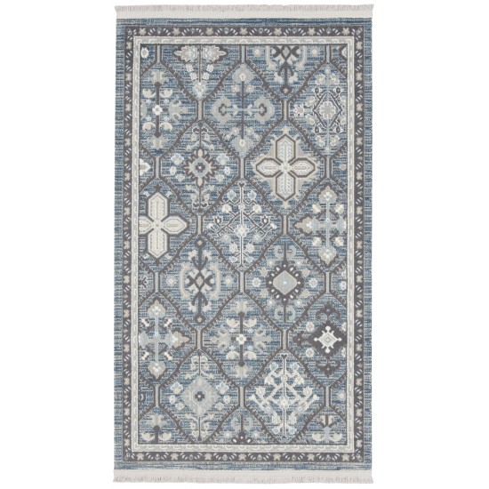 Nourison Lennox LEN02 Area Rug, Blue/Grey, 2'3" x 3'9"