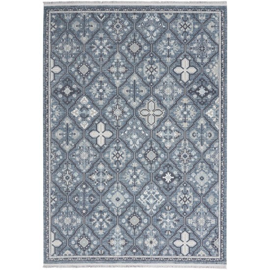 Nourison Lennox LEN02 Area Rug, Blue/Grey, 4' x 6'