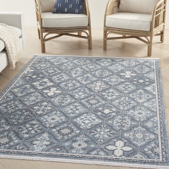 Nourison Lennox LEN02 Area Rug, Blue/Grey, 4' x 6'