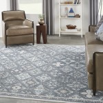 Nourison Lennox LEN02 Area Rug, Blue/Grey, 7'10" x 9'10"