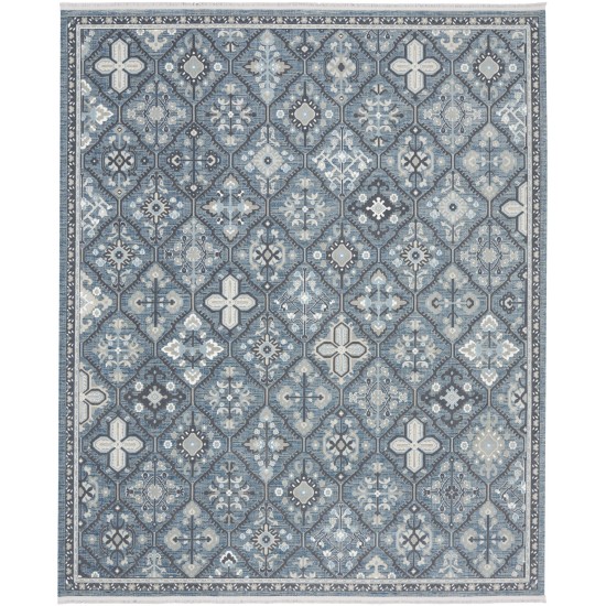 Nourison Lennox LEN02 Area Rug, Blue/Grey, 9' x 12'