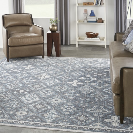 Nourison Lennox LEN02 Area Rug, Blue/Grey, 9' x 12'