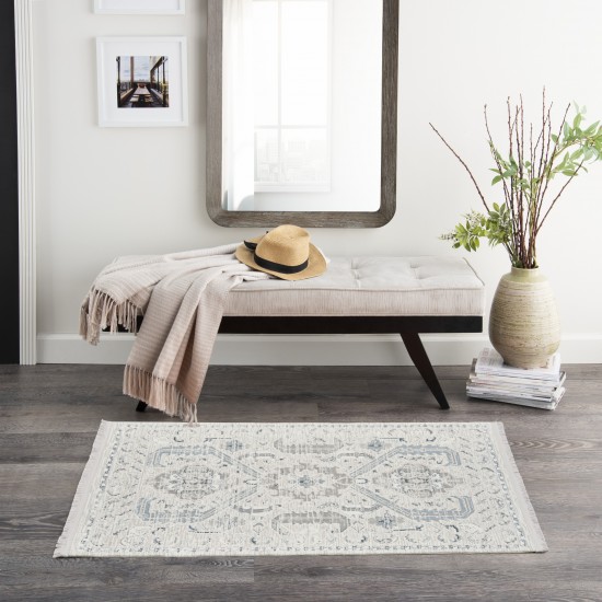 Nourison Lennox LEN03 Area Rug, Ivory/Grey, 2'3" x 3'9"