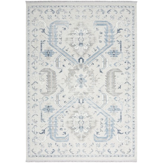 Nourison Lennox LEN03 Area Rug, Ivory/Grey, 5'3" x 7'3"