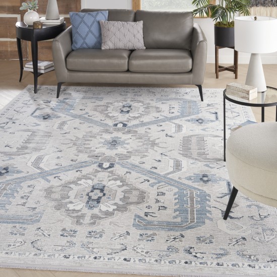 Nourison Lennox LEN03 Area Rug, Ivory/Grey, 7'10" x 9'10"