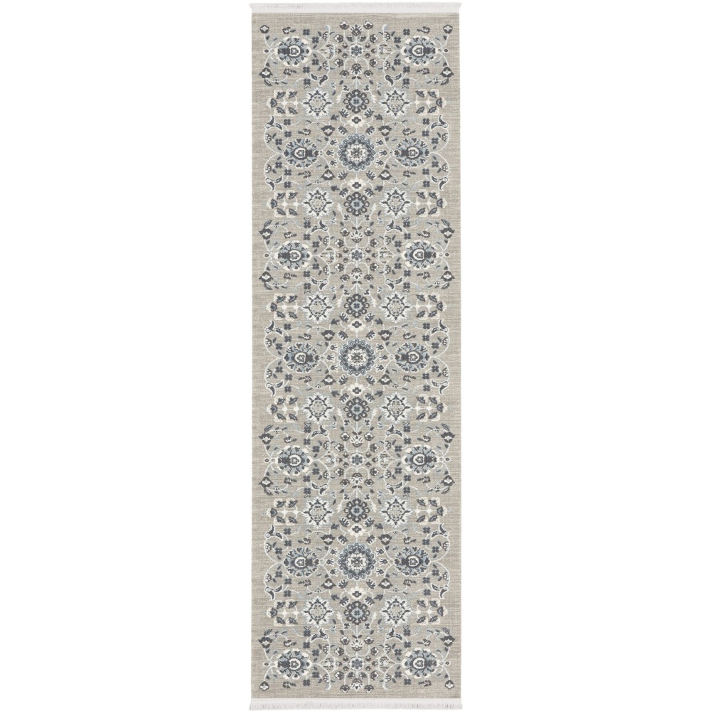 Nourison Lennox LEN04 Runner Rug, Grey/Blue, 2'2" x 7'6"