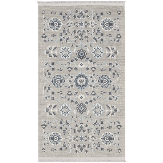 Nourison Lennox LEN04 Area Rug, Grey/Blue, 2'3" x 3'9"