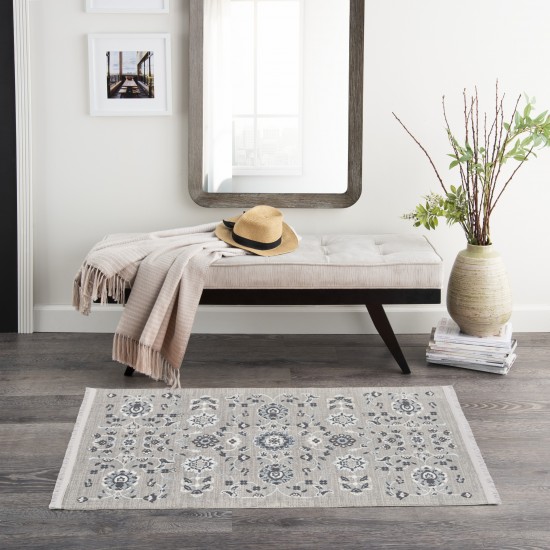 Nourison Lennox LEN04 Area Rug, Grey/Blue, 2'3" x 3'9"