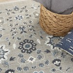 Nourison Lennox LEN04 Area Rug, Grey/Blue, 4' x 6'