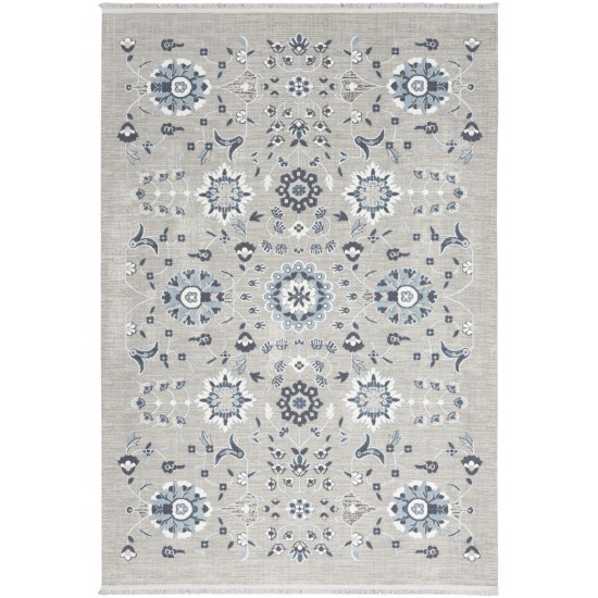 Nourison Lennox LEN04 Area Rug, Grey/Blue, 5'3" x 7'3"