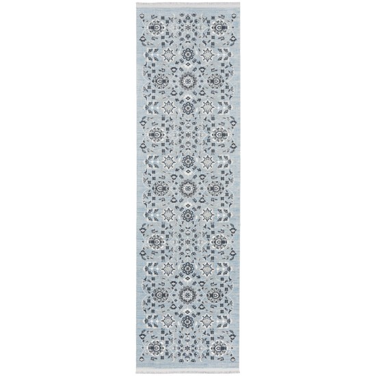 Nourison Lennox LEN04 Runner Rug, Light Blue Grey, 2'2" x 7'6"