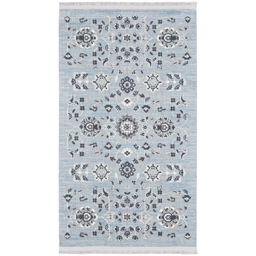 Nourison Lennox LEN04 Area Rug, Light Blue Grey, 2'3" x 3'9"