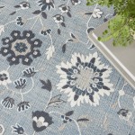 Nourison Lennox LEN04 Area Rug, Light Blue Grey, 4' x 6'