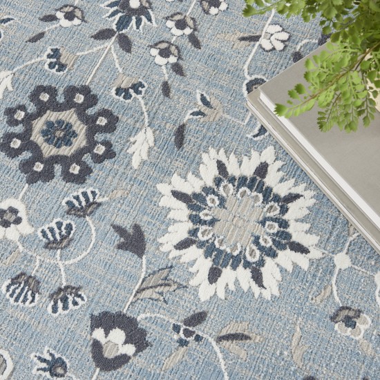 Nourison Lennox LEN04 Area Rug, Light Blue Grey, 5'3" x 7'3"