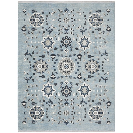 Nourison Lennox LEN04 Area Rug, Light Blue Grey, 7'10" x 9'10"